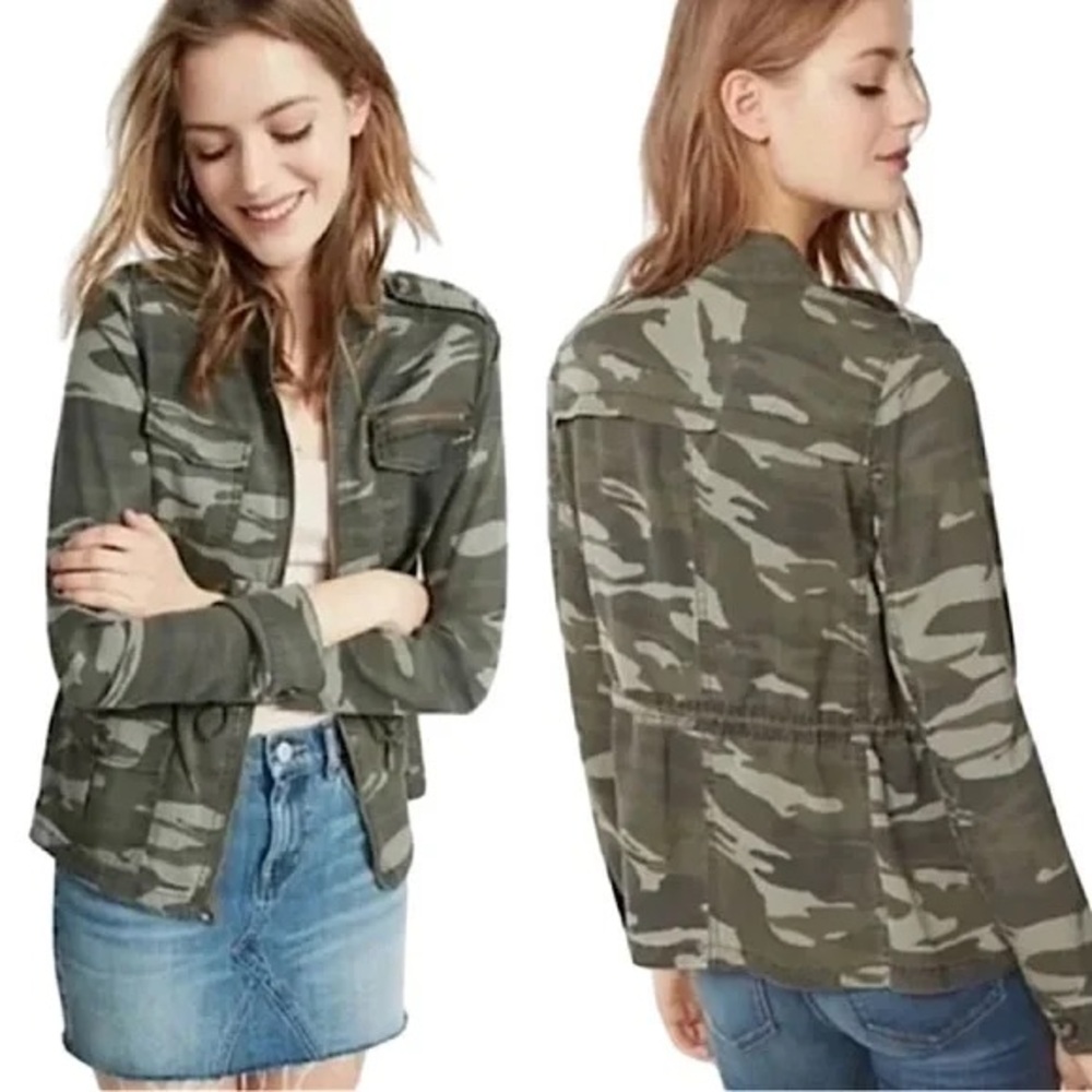 Express Camo Print Utility Jacket - image 1